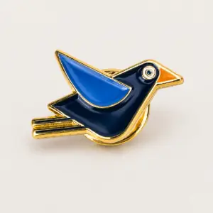Gold Bird Pin Badges